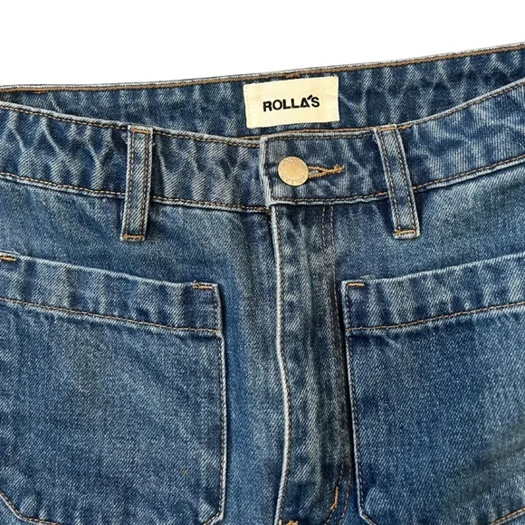 ROLLA’S Sailor High Rise Wide Leg Jeans | Med Blue | Size 24 - Picture 6 of 7